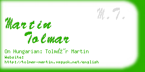 martin tolmar business card